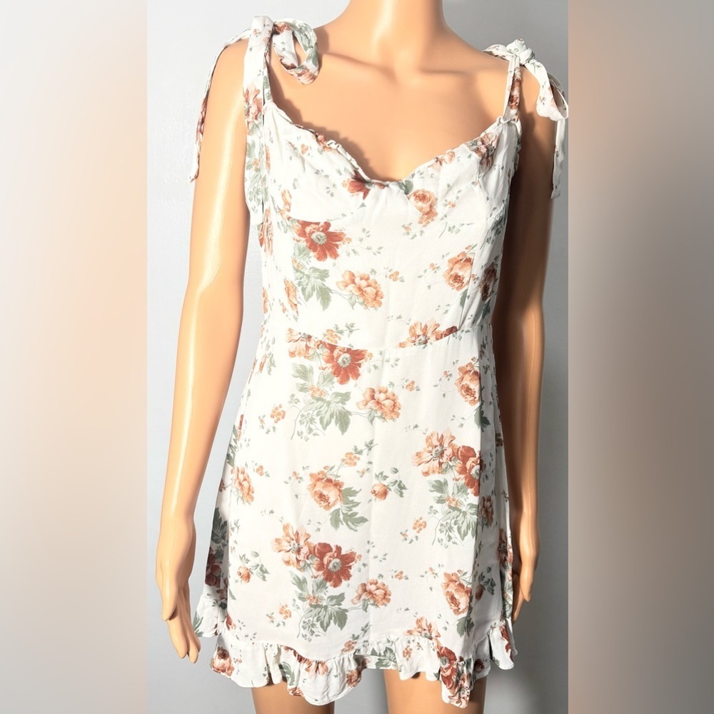 Reformation White Floral Mini Dress - Picture 2 of 16